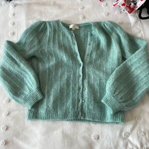 NWOT Sezane Amance Cardigan XS Sea Green